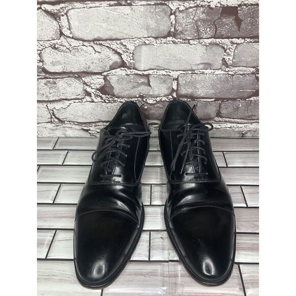 Lottusse 1877 Black Leather Derby Cap Toe Lace Dress Shoes Men Sz 7.5M US/41EU main image 10